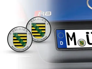 Klebemarke TÜV Weisseritzkreis Nummernschild plakette